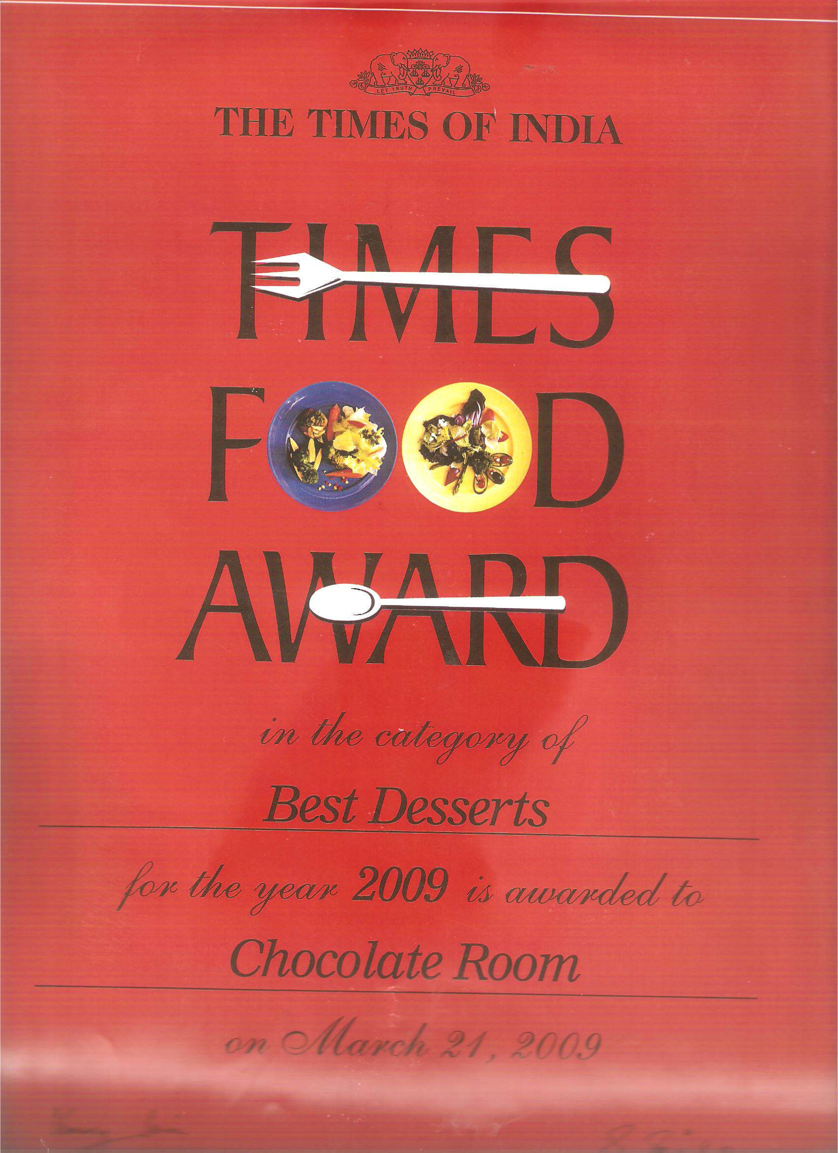 Times Food Award 2009